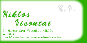 miklos visontai business card